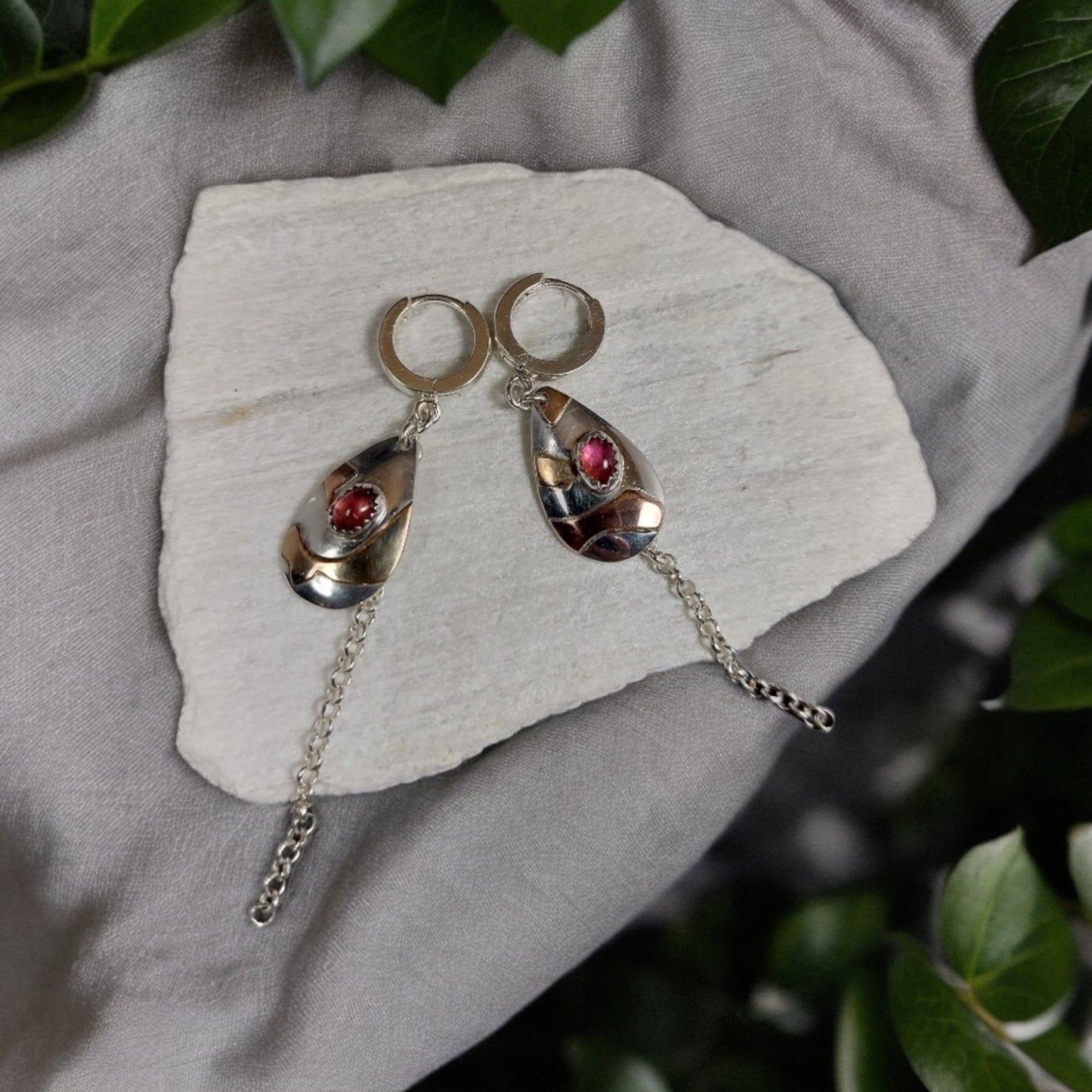 Mixed metals earings (no 227)