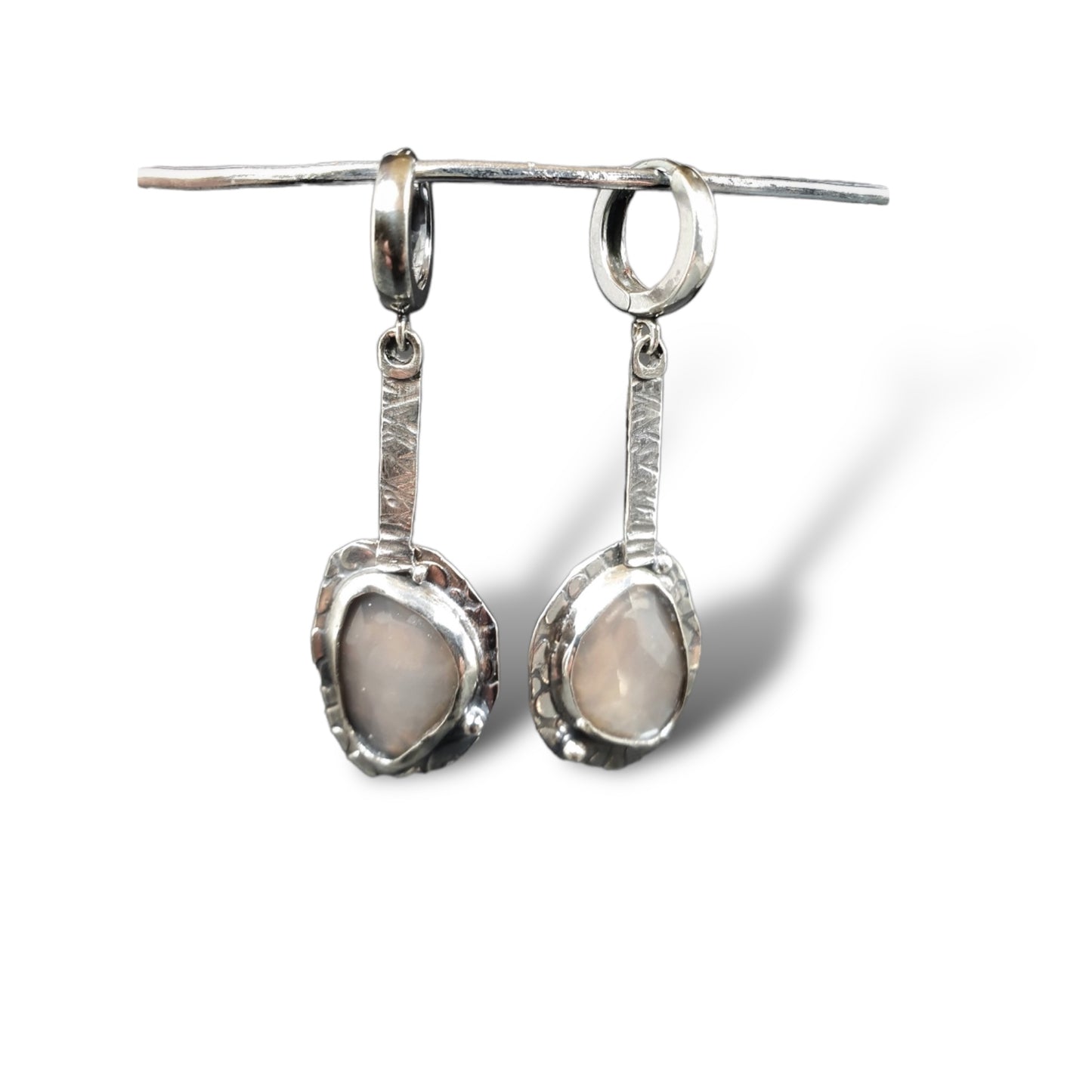 Peach Moonstone Earings (191)