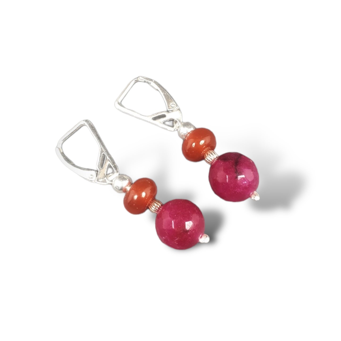 Carnelian & Agate earrings (no195)