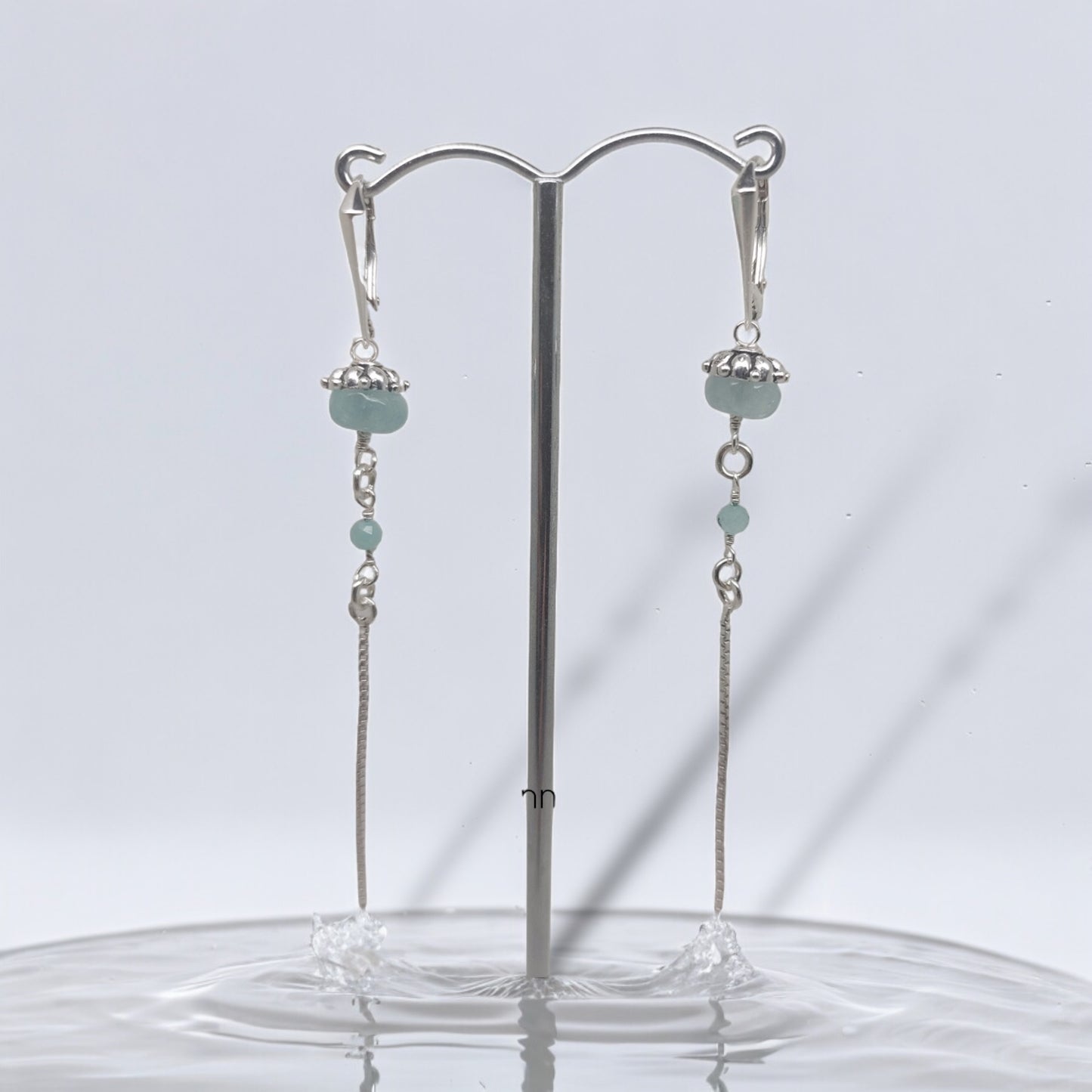 Jade & agate earrings (no209)