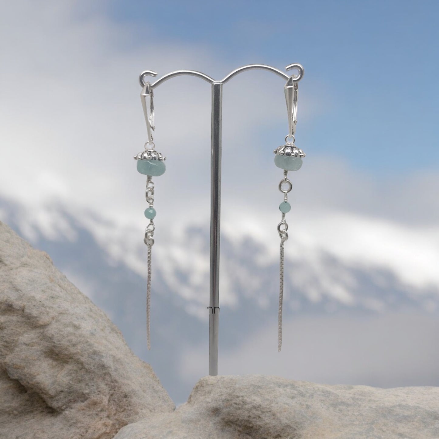 Jade & agate earrings (no209)